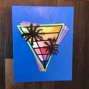 Tropical acrylic canvas painting